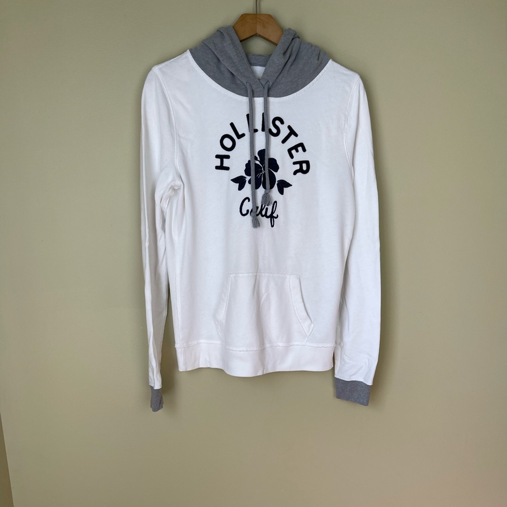 HOLLISTER White Hoodie Sweater Size L